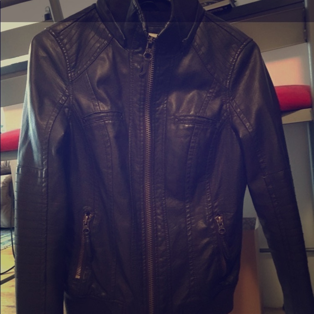 Moto Faux Leather Jacket